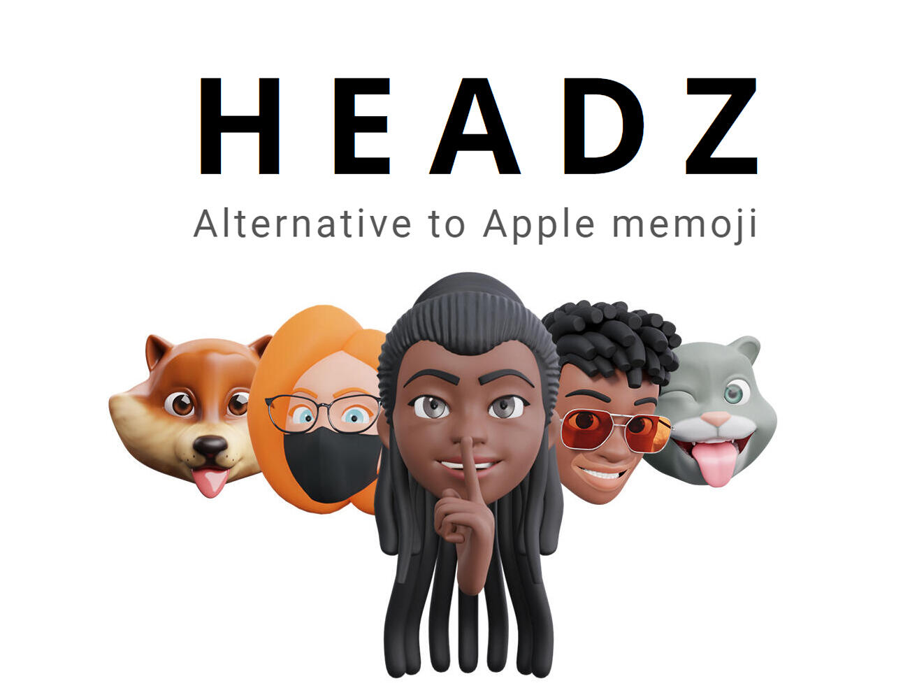 HEADZ - cute 3D emojis of humans and pets
