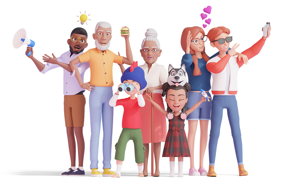 Showcase of illustrationz library - massive 3D set of 3D illustrations