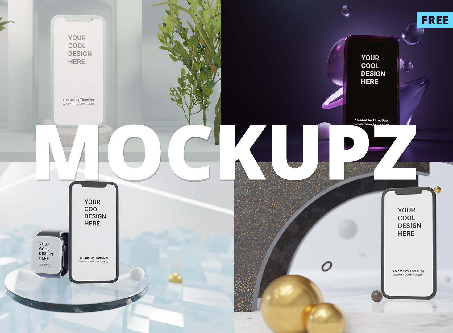 MOCKUPZ - 3D mockups to present your work